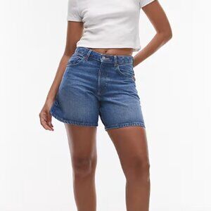 Topshop Hourglass Editor Denim Jeans Shorts Size 14